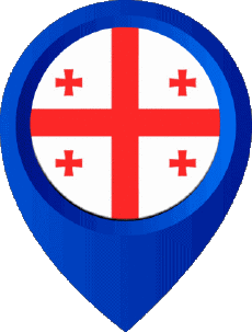 Flags Asia Georgia Location Pin 