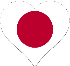 Flags Asia Japan Heart 