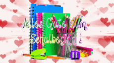 Messages German Alles Gute zum Schulbeginn Animated Background 006 