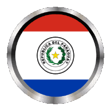 Bandiere America Paraguay Rotondo - Anelli 