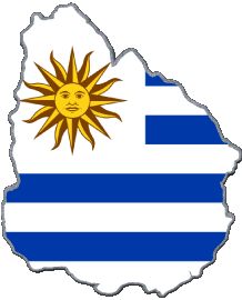 Drapeaux Amériques Uruguay Carte 