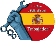 Mensajes Español 1 de Mayo Feliz día del Trabajador - España 