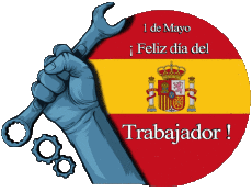 Nachrichten Spanisch 1 de Mayo Feliz día del Trabajador - España 
