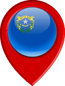 Fahnen Amerika U.S.A - States Nevada Standort-Pin 