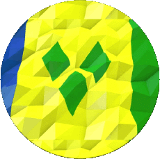 Drapeaux Amériques Saint Vincent et les Grenadines Rond 