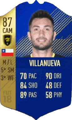 Multimedia Videospiele F I F A - Karten Spieler Chile Carlos Villanueva 