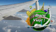 Mensajes Español Buen Viaje Fondo animado 001 