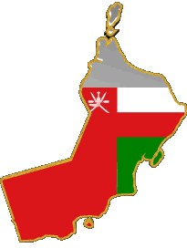 Flags Asia Oman Map 
