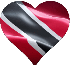Fahnen Amerika Trinité et Tobago Herz 
