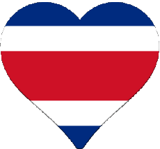 Fahnen Amerika Costa Rica Herz 