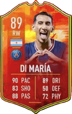 Multimedia Videospiele F I F A - Karten Spieler Argentinien Angel Di Maria 