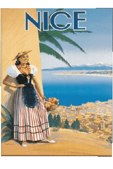 Nice-Humor -  Fun Retro Poster - Orte France Cote d Azur 