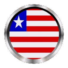 Bandiere Africa Liberia Rotondo - Anelli 