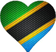 Bandiere Africa Tanzania Coeur 