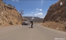 Humor -  Fun Sport Skateboard Road Down Hill Gamelle Fail 