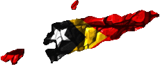 Drapeaux Asie Timor Oriental Carte 