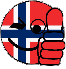 Flags Europe Norway Smiley - OK 