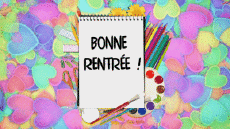 Messages Français Bonne Rentrée Fond Animé 007 