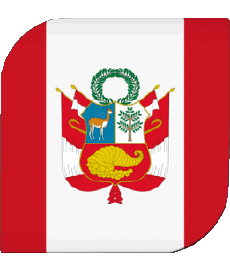 Flags America Peru Square 