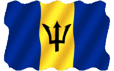 Banderas América Barbados Ondulación 