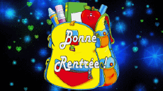 Messages Français Bonne Rentrée Fond Animé 008 
