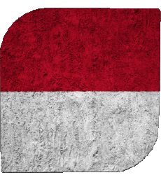 Bandiere Asia Indonesia Quadrato 
