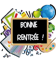 Mensajes Francés Bonne Rentrée Fondo transparente 012 