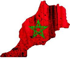 Fahnen Afrika Marokko Karte 