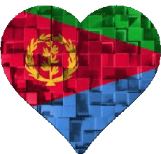 Bandiere Africa l'Eritrea Cuore 