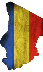 Banderas África Chad Mapa 