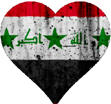 Banderas Asia Iraq Corazón 