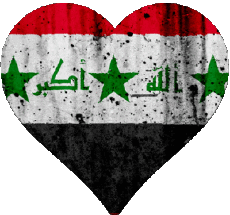 Drapeaux Asie Iraq Coeur 