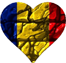 Flags Europe Romania Heart 