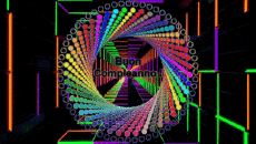 Messages Italian Buon Compleanno Astratto - Geometrico Animated Background 001 