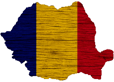 Flags Europe Romania Map 