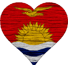 Banderas Oceanía Kiribati Corazón 