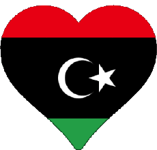 Flags Africa Libya Heart 
