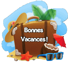 Nachrichten Französisch Bonnes Vacances Transparenter Hintergrund 09 