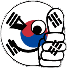 Banderas Asia Corea del Sur Smiley - OK 