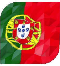 Flags Europe Portugal Square 