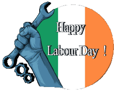 Messagi Inglese Happy Labour Day Ireland 