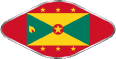 Bandiere America Isole Grenada Ovale 02 