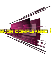 Messages Italien Buon Compleanno Astratto - Geometrico Fond Transparent 020 