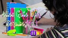 Messages German Alles Gute zum Schulbeginn Animated Background 005 