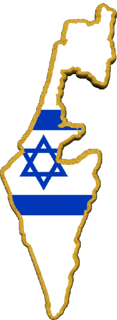 Fahnen Asien Israel Karte 