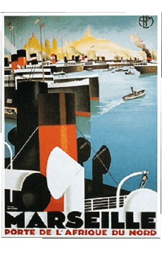 Marseille-Humor -  Fun Retro Posters - Places France Cote d Azur 