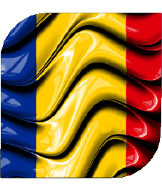 Flags Europe Romania Square 