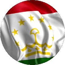 Drapeaux Asie Tadjikistan Rond 