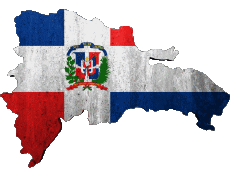 Banderas América República Dominicana Mapa 