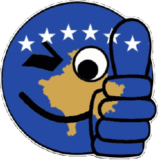 Bandiere Europa Kosovo Faccina - OK 